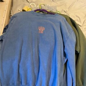 Urban Outfitters Washed Blue Colorado Springs Pullover Sweatshirt